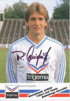 Roland Dickgießer  1986/1987  SV Waldhof Mannheim  Fußball Autogrammkarte original signiert 