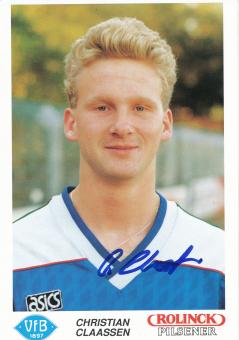 Christian Claassen  1990/1991  VFB Oldenburg  Fußball Autogrammkarte original signiert 
