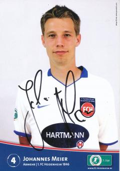 Johannes Meier  2009/2010  FC Heidenheim  Fußball Autogrammkarte original signiert 