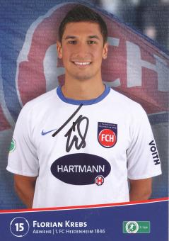 Florian Krebs  2011/2012  FC Heidenheim  Fußball Autogrammkarte original signiert 