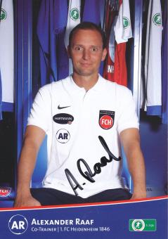 Alexander Raaf  2012/2013  FC Heidenheim  Fußball Autogrammkarte original signiert 