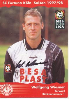 Wolfgang Wiesner  1997/1998  SC Fortuna Köln  Fußball Autogrammkarte original signiert 