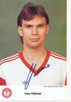 Uwe Helmes  1985/1986  SC Fortuna Köln  Fußball Autogrammkarte original signiert 