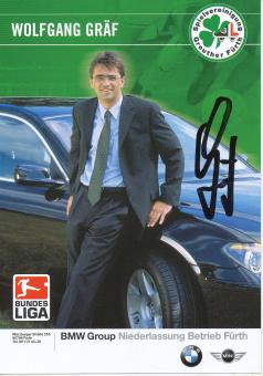 Wolfgang Gräf  SpVgg Greuther Fürth  Fußball Autogrammkarte original signiert 