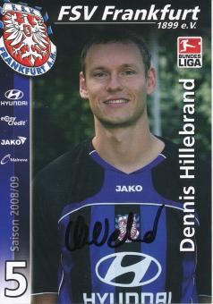 Dennis Hillebrand  2008/2009  FSV Frankfurt  Fußball Autogrammkarte original signiert 