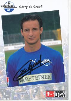 Garry de Graef  SC Paderborn  2006/2007   Fußball Autogrammkarte original signiert 