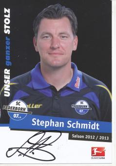 Stephan Schmidt  2012/2013  SC Paderborn Fußball Autogrammkarte original signiert 