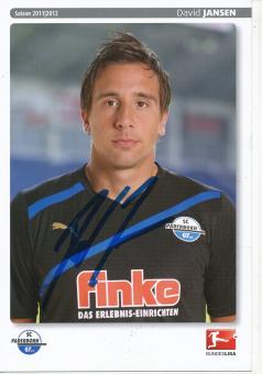 David Jansen  2011/2012  SC Paderborn Fußball Autogrammkarte original signiert 