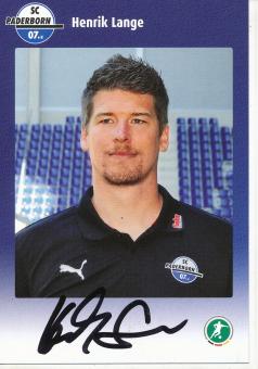 Henrik Lange  2008/2009  SC Paderborn Fußball Autogrammkarte original signiert 