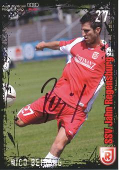 Nico Beigang  2008/2009  SSV Jahn Regensburg  Fußball Autogrammkarte original signiert 