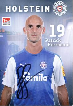 Patrick Herrmann  2017/2018  Holstein Kiel  Fußball Autogrammkarte original signiert 