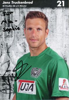 Jens Truckenbrod  2013/2014  Preußen Münster  Fußball Autogrammkarte  original signiert 