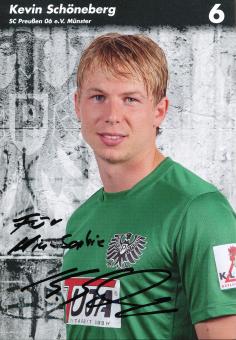Kevin Schöneberg  2013/2014  Preußen Münster  Fußball Autogrammkarte  original signiert 