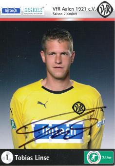 Tobias Linse  2008/2009  VFR Aalen  Fußball Autogrammkarte  original signiert 