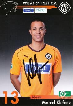 Marcel Klefenz  2010/2011  VFR Aalen  Fußball Autogrammkarte  original signiert 