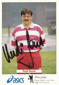 Rudi Gores  1996/1997  Rot Weiss Essen Fußball Autogrammkarte  original signiert 