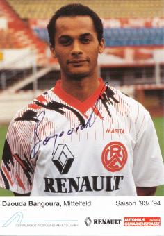 Daouda Bangoura  1993/1994  Rot Weiss Essen Fußball Autogrammkarte  original signiert 