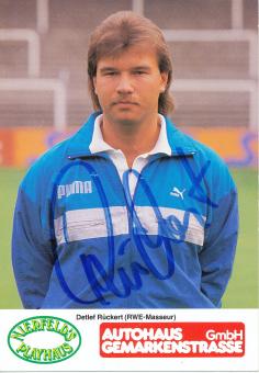 Detlef Rückert  1988/1989  Rot Weiss Essen Fußball Autogrammkarte  original signiert 