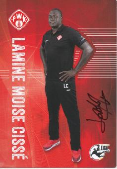 Lamine Moise Cisse  2017/2018  FC Würzburger Kickers  Fußball Autogrammkarte  original signiert 