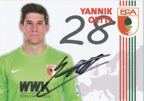 Yannik Oettl  2015/2016  FC Augsburg  Fußball Autogrammkarte  original signiert 