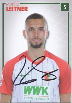 Moritz Leitner  2017/2018  FC Augsburg  Fußball Autogrammkarte  original signiert 