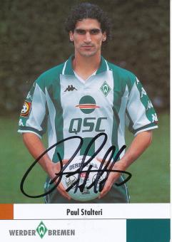 Paul Stalteri  2000/2001  SV Werder Bremen  Fußball Autogrammkarte  original signiert 