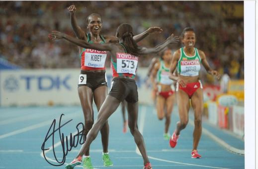 Sylvia Jebiwott Kibet  Kenia  Leichtathletik Autogramm Foto original signiert 