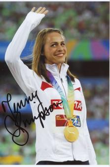 Jennifer Simpson  USA  Leichtathletik Autogramm Foto original signiert 
