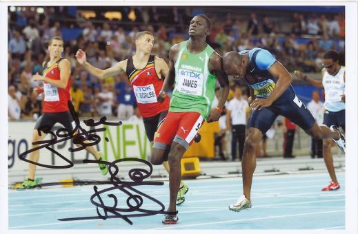 Kevin & Jonathan Borlee  Belgien  Leichtathletik Autogramm Foto original signiert 