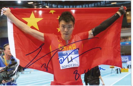 Li Jinzhe   China  Leichtathletik Autogramm Foto original signiert 