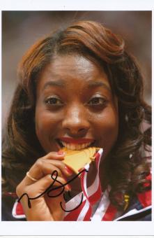 Nia Ali  USA  Leichtathletik Autogramm Foto original signiert 