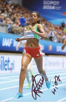Axumawit Embaye  Äthiopien  Leichtathletik Autogramm Foto original signiert 