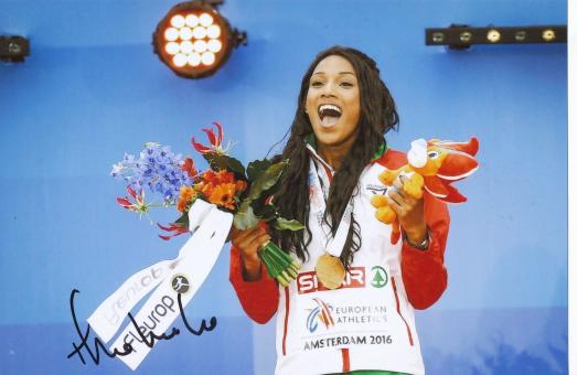 Patricia Mamona  Portugal  Leichtathletik Autogramm Foto original signiert 