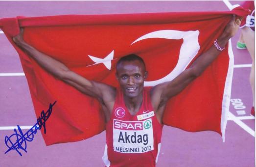 Tarik Langat Akdag  Türkei  Leichtathletik Autogramm Foto original signiert 
