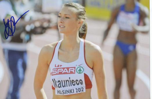 Laura Ikauniece  Lettland  Leichtathletik Autogramm Foto original signiert 