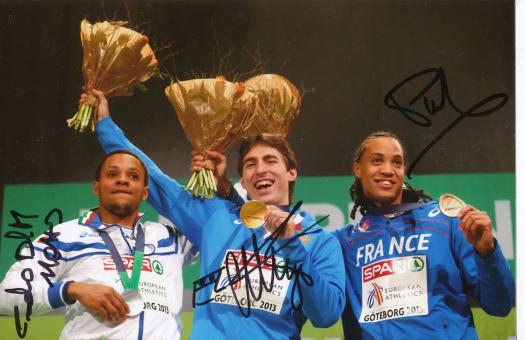 Medaillengewinner  60m Hürden Hallen EM 2013   Leichtathletik Autogramm Foto original signiert 