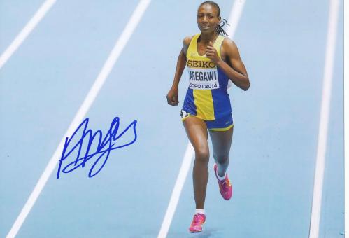 Abeba Aregawi  Schweden  Leichtathletik Autogramm 13x18 cm Foto original signiert 