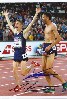 Yoann Kowal & Angel Mullera  Leichtathletik Autogramm 13x18 cm Foto original signiert 