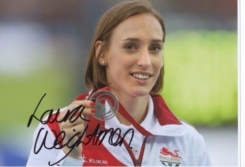 Laura Weightman  England  Leichtathletik Autogramm 13x18 cm Foto original signiert 
