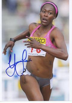 Yvette Lewis  USA  Leichtathletik Autogramm 13x18 cm Foto original signiert 