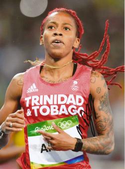 Michelle Lee Ahye  Trinidad & Tobago  Leichtathletik Autogramm 15x20 cm Foto original signiert 