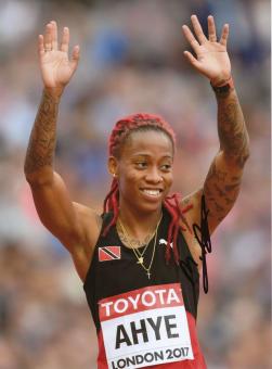 Michelle Lee Ahye  Trinidad & Tobago  Leichtathletik Autogramm 15x20 cm Foto original signiert 