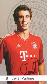 Javier Martinez  2012/2013  FC Bayern München Fußball Autogrammkarte Druck signiert 