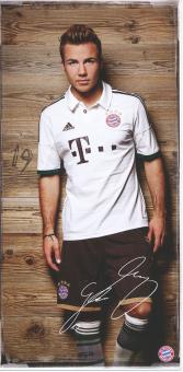 Mario Götze  2013/2014  FC Bayern München Fußball Autogrammkarte Druck signiert 