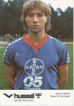 Ralph Heyer  1980/1981  Bayer 05 Uerdingen Fußball Autogrammkarte original signiert 