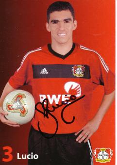 Lucio   2002/2003   Bayer 04 Leverkusen Fußball Autogrammkarte original signiert 