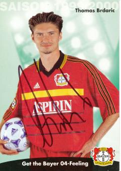 Thomas Brdaric   1999/2000   Bayer 04 Leverkusen Fußball Autogrammkarte original signiert 