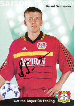 Bernd Schneider  1999/2000   Bayer 04 Leverkusen Fußball Autogrammkarte original signiert 