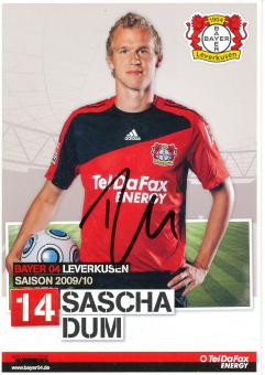 Sascha Dum   2009/2010   Bayer 04 Leverkusen Fußball Autogrammkarte original signiert 