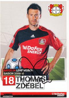 Thomas Zdebel   2009/2010   Bayer 04 Leverkusen Fußball Autogrammkarte original signiert 